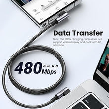 UGREEN 70696 Angled USB-C Cable 1m – 100W PD Fast Charging & Braided
