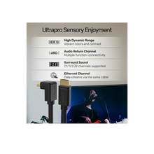 UNITEK Y-C1009 HDMI Right Angle 270° Cable 3M 4K@60Hz 18Gbps HDR10 HDCP 2.2 for Wall-Mounted TV
