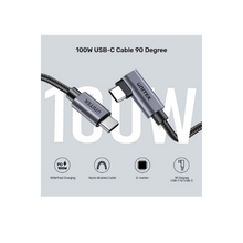 UNITEK C14123BK-5M USB-C 90 Degree Cable 100W PD3.0 QC3.0 5M Nylon Braided for MacBook iPhone 15 Samsung