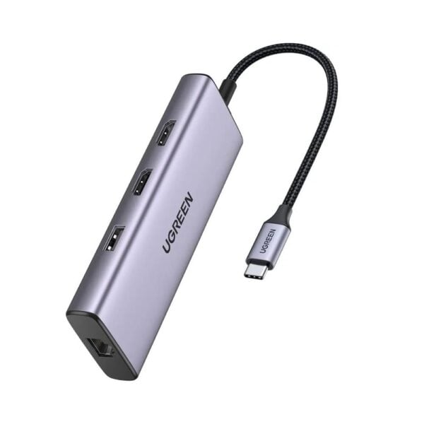 UGREEN 90119 9-in-1 USB-C Hub: Dual 4K HDMI, Gigabit Ethernet & 100W PD