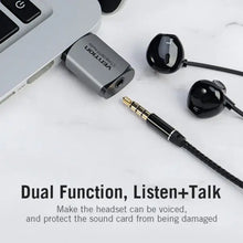 VENTION CDLHO USB External Sound Card Metal | USB 2.0 to 3.5mm Audio Adapter | Gold-Plated | 2.1 Channel | Plug & Play | Aluminum Alloy