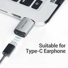 VENTION CDMH0 USB-C External Sound Card Metal | USB 2.0 to 3.5mm Audio Adapter | Gold-Plated | 2.1 Channel | Plug & Play | Aluminum Alloy
