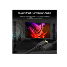 UNITEK Y-C166K-3M 4K HDMI Extension Cable 3M 18Gbps HDR10 HDCP 2.2 4K@60Hz for Wall-Mounted TV