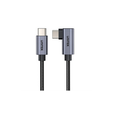 UNITEK C14123BK-5M USB-C 90 Degree Cable 100W PD3.0 QC3.0 5M Nylon Braided for MacBook iPhone 15 Samsung