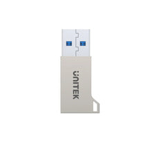 UNITEK A1034NI USB-A to USB-C Adapter 5Gbps QC3.0 Zinc Alloy Keychain for Laptop Phone Tablet
