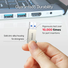 UNITEK A1034NI USB-A to USB-C Adapter 5Gbps QC3.0 Zinc Alloy Keychain for Laptop Phone Tablet