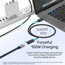 UNITEK C14086BK-1.5M USB-C Extension Cable 4K@60Hz 100W PD 10Gbps 1.5M for MacBook Switch