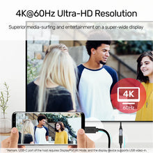 UNITEK C14086BK-1.5M USB-C Extension Cable 4K@60Hz 100W PD 10Gbps 1.5M for MacBook Switch