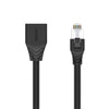 UNITEK C1896BK Cat6 STP Ethernet Extension Cable 2M 1Gbps 250MHz Gold-Plated RJ45 Port Saver