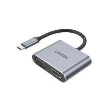 UNITEK D1049A USB-C Hub 4K HDMI VGA PD 100W USB-A for Mac Windows MST Triple Display