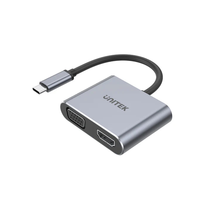 UNITEK D1049A USB-C Hub 4K HDMI VGA PD 100W USB-A for Mac Windows MST Triple Display