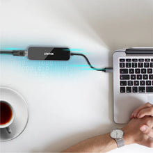UNITEK D1084A 6-in-1 USB-C Hub 4K@60Hz HDMI 3xUSB-A 5Gbps Gigabit Ethernet 100W PD Glass Design