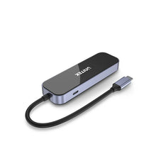 UNITEK D1084A 6-in-1 USB-C Hub 4K@60Hz HDMI 3xUSB-A 5Gbps Gigabit Ethernet 100W PD Glass Design