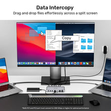 UNITEK D1118AGY01-EU USB-C KVM Switch 4K@30Hz HDMI Split-Screen 10Gbps 5-Port USB-A for 2 PCs