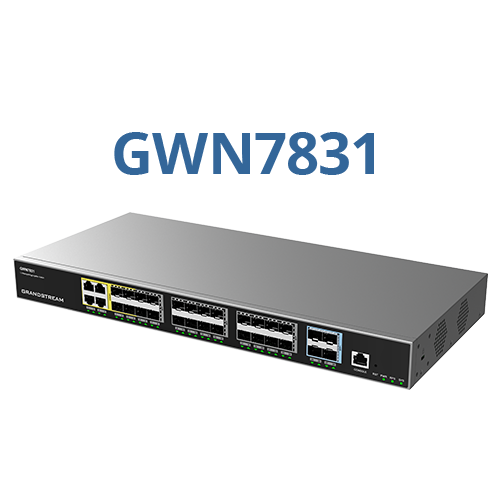 Grandstream GWN7831 Layer 3 Aggregation Switch | 24x SFP & 4x SFP+ & 4x Combo