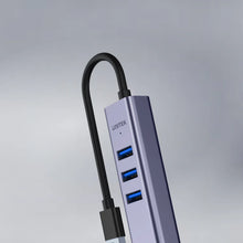 UNITEK Y-3088B uHUB Q4+ 4-in-1 USB-C Hub with 3 USB 3.0 Ports, Gigabit Ethernet LAN & USB-A Adapter