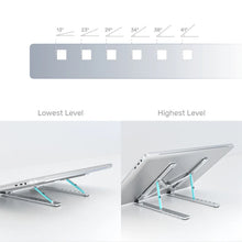 UNITEK OT155SL Foldable Laptop Stand Aluminium 6-Level Adjustable Tilt Portable Anti-Skid for MacBook PC