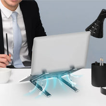 UNITEK OT155SL Foldable Laptop Stand Aluminium 6-Level Adjustable Tilt Portable Anti-Skid for MacBook PC