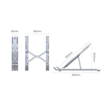 UNITEK OT155SL Foldable Laptop Stand Aluminium 6-Level Adjustable Tilt Portable Anti-Skid for MacBook PC