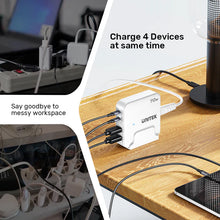UNITEK P1228ABK01-EU 70W GaN Desktop Charger 4-Port 2xUSB-C 2xUSB-A PD3.0 QC3.0 for MacBook iPhone EU