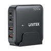 UNITEK P1229ABK01-EU 100W GaN Desktop Charger 4-Port 2xUSB-C 2xUSB-A PD3.0 QC3.0 for MacBook Laptop EU