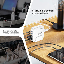 UNITEK P1229ABK01-EU 100W GaN Desktop Charger 4-Port 2xUSB-C 2xUSB-A PD3.0 QC3.0 for MacBook Laptop EU