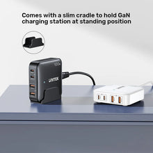 UNITEK P1229ABK01-EU 100W GaN Desktop Charger 4-Port 2xUSB-C 2xUSB-A PD3.0 QC3.0 for MacBook Laptop EU
