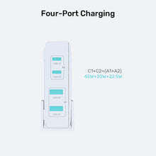 UNITEK P1229ABK01-EU 100W GaN Desktop Charger 4-Port 2xUSB-C 2xUSB-A PD3.0 QC3.0 for MacBook Laptop EU
