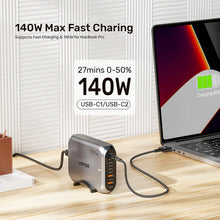 UNITEK P1234AGY01-EU 188W PD3.1 GaN Desktop Charger 5-Port 140W for MacBook Pro USB-C USB-A EU