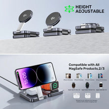 UNITEK P1300AGY01 Qi2 Foldable 3-in-1 Wireless Charging Station 15W MagSafe for iPhone Apple Watch AirPods