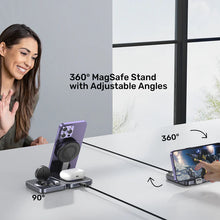 UNITEK P1300AGY01 Qi2 Foldable 3-in-1 Wireless Charging Station 15W MagSafe for iPhone Apple Watch AirPods
