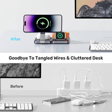 UNITEK P1300AGY01 Qi2 Foldable 3-in-1 Wireless Charging Station 15W MagSafe for iPhone Apple Watch AirPods