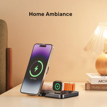 UNITEK P1300AGY01 Qi2 Foldable 3-in-1 Wireless Charging Station 15W MagSafe for iPhone Apple Watch AirPods