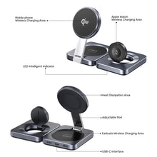 UNITEK P1300AGY01 Qi2 Foldable 3-in-1 Wireless Charging Station 15W MagSafe for iPhone Apple Watch AirPods