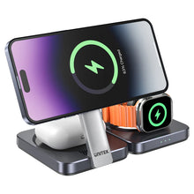 UNITEK P1300AGY01 Qi2 Foldable 3-in-1 Wireless Charging Station 15W MagSafe for iPhone Apple Watch AirPods