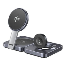 UNITEK P1300AGY01 Qi2 Foldable 3-in-1 Wireless Charging Station 15W MagSafe for iPhone Apple Watch AirPods