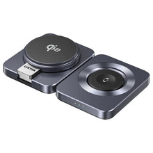 UNITEK P1300AGY01 Qi2 Foldable 3-in-1 Wireless Charging Station 15W MagSafe for iPhone Apple Watch AirPods