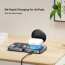 UNITEK P1300AGY01 Qi2 Foldable 3-in-1 Wireless Charging Station 15W MagSafe for iPhone Apple Watch AirPods