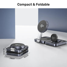 UNITEK P1300AGY01 Qi2 Foldable 3-in-1 Wireless Charging Station 15W MagSafe for iPhone Apple Watch AirPods