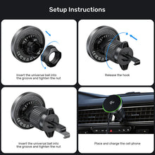UNITEK P1404ABK01 Qi2 Magnetic Wireless Car Charger 15W MagSafe for iPhone 16-12 Samsung Air Vent Mount