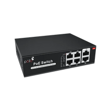 6-Port Gigabit PoE Network Switch | PLN-1104GB | 4 × Gigabit PoE Ports | 2 × Gigabit Uplink | 65W PoE Budget | 16 Gbps Switching | 4KV Lightning Protection | IP30
