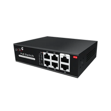 6-Port Gigabit PoE Network Switch | PLN-1104GB | 4 × Gigabit PoE Ports | 2 × Gigabit Uplink | 65W PoE Budget | 16 Gbps Switching | 4KV Lightning Protection | IP30