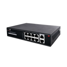 10-Port Gigabit PoE Network Switch | PLN-1108GB | 8 × Gigabit PoE Ports | 2 × Gigabit Uplink | 120W PoE Budget | 20 Gbps Switching | 4KV Lightning Protection | IP30