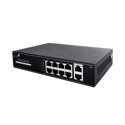 10-Port Gigabit PoE Network Switch | PLN-1108GB | 8 × Gigabit PoE Ports | 2 × Gigabit Uplink | 120W PoE Budget | 20 Gbps Switching | 4KV Lightning Protection | IP30