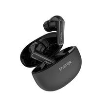 FASTER FBT-440 Quest Wireless Earbuds | Bluetooth 5.3 Stereo Sound | True Wireless Stereo | Deep Bass | Touch Controls | Portable Charging Case | Music, Gaming & Calls