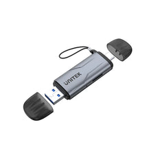 UNITEK R1010A USB-C USB-A Dual Card Reader 5Gbps SD MicroSD for Mac Windows Android Linux Plug and Play