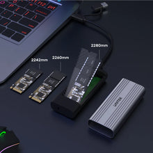 UNITEK S1225A SolidForce Reefer USB-C M.2 SSD Enclosure 10Gbps for NVMe SATA 2242 2260 2280