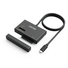UNITEK S1232A01-EU USB-C NVMe M.2 & SATA SSD HDD Enclosure 10Gbps Tool-Free for Windows Mac Linux