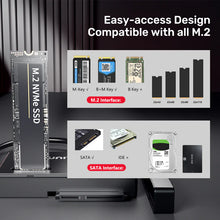 UNITEK S1232A01-EU USB-C NVMe M.2 & SATA SSD HDD Enclosure 10Gbps Tool-Free for Windows Mac Linux