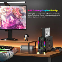 UNITEK S1234B01-EU USB-C Docking Station M.2 NVMe & SATA 2.5/3.5 HDD SSD 10Gbps Active Cooling RGB